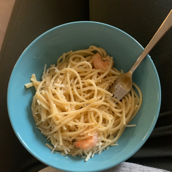 Garlic Pasta with Prawns