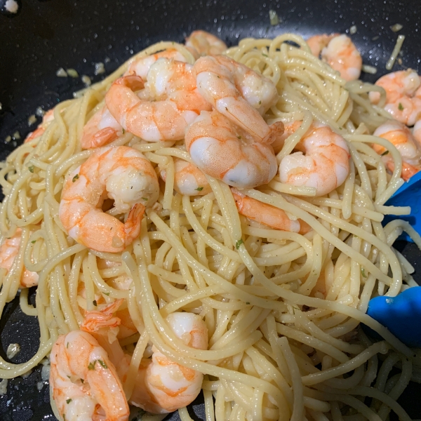 Garlic Pasta with Prawns