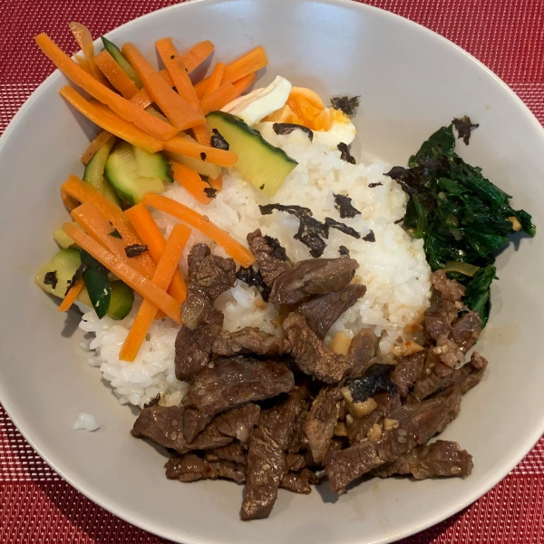 Bibimbap (Korean Rice With Mixed Vegetables)