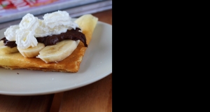 Nutella®, Banana, and Whipped Cream-Filled Crepes