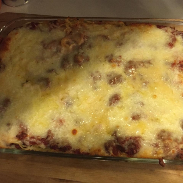 Aunt Barb's Spaghetti Pie