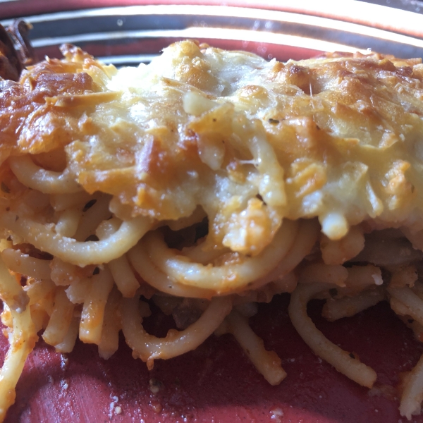 Aunt Barb's Spaghetti Pie