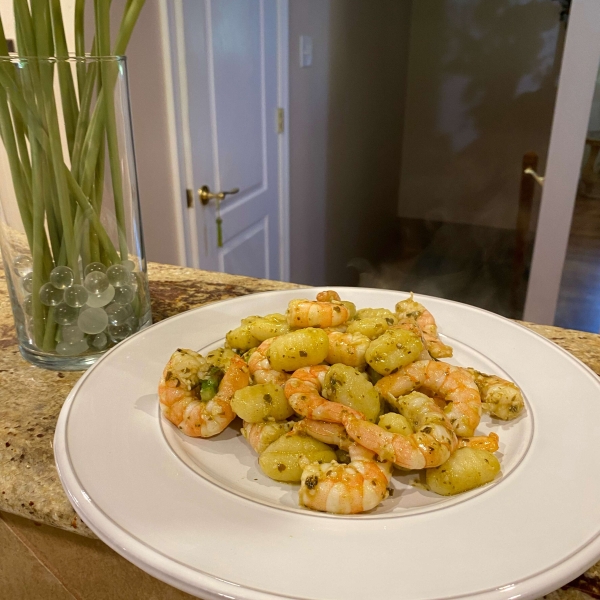 Gnocchi with Pesto and Shrimp