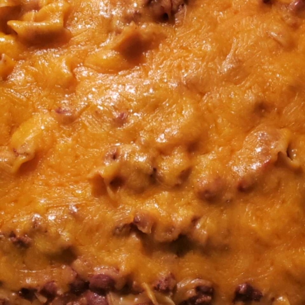 Chili Casserole with Egg Noodles