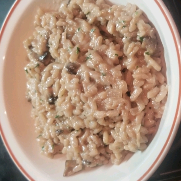 Red Wine Risotto with Mushrooms