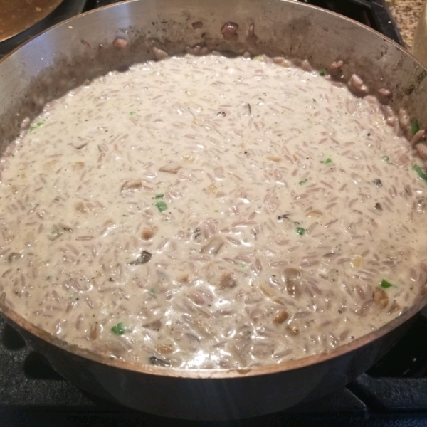 Red Wine Risotto with Mushrooms