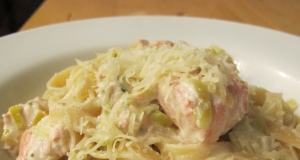 Pasta with Salmon and Leeks