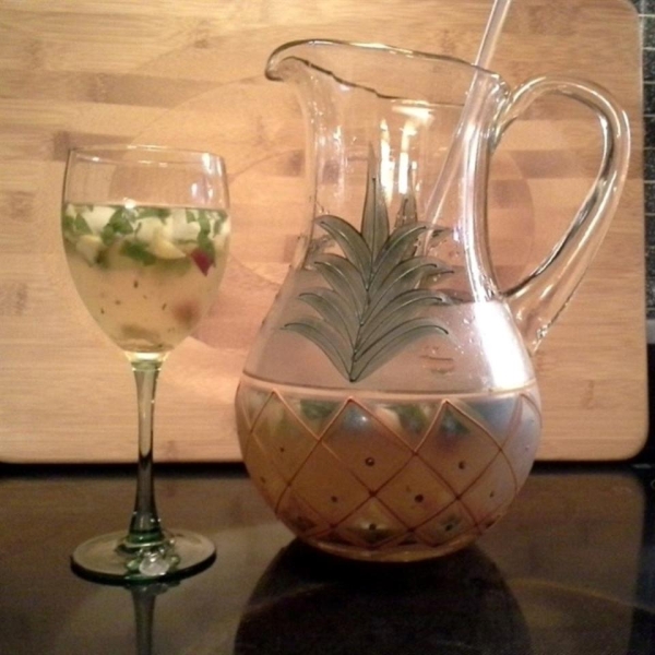 Peach-Basil White Sangria