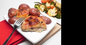 Greek Lemon-Garlic Chicken Thighs and Potatoes