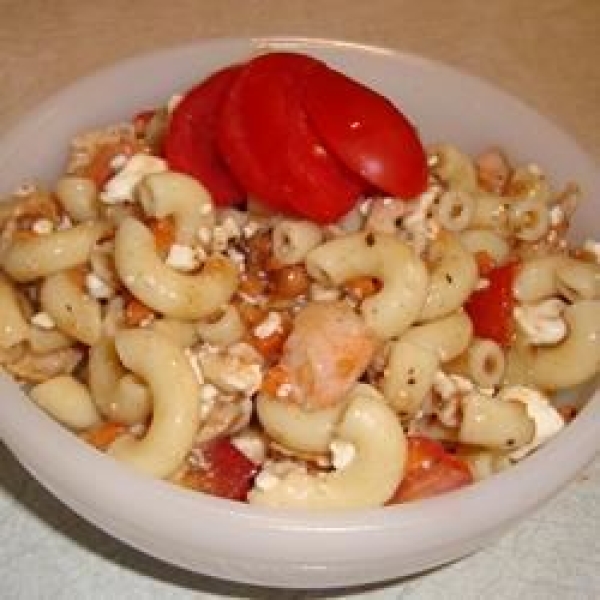 Zesty Feta and Shrimp Summer Pasta Salad