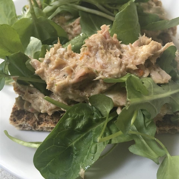 Pesto Tuna Salad with Sun-Dried Tomatoes