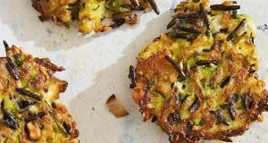 Zucchini, Wild Rice, and Hazelnut Fritters