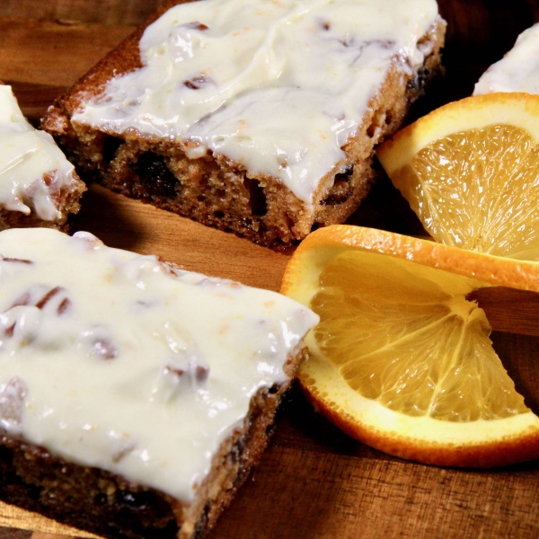 Frosted Orange Date Bars