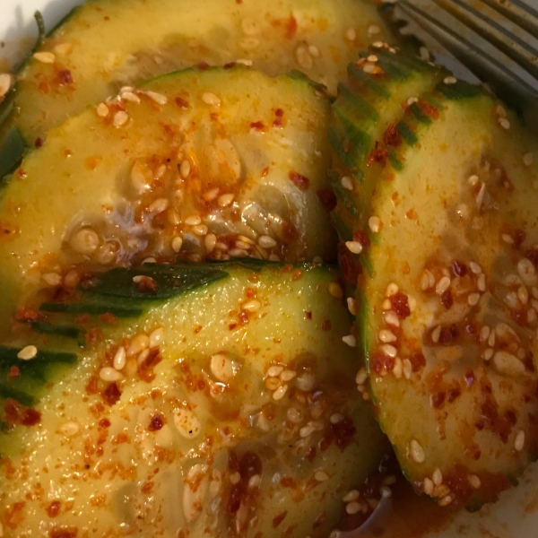 Mom's Spicy Cucumber Kimchee