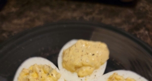 Bread and Butter Pickle Deviled Eggs