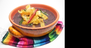 Mexican Bean and Tortilla Soup (Sopa Tarasca)