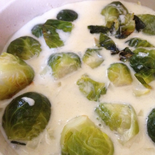 Brussels Sprouts with Cheese Sauce