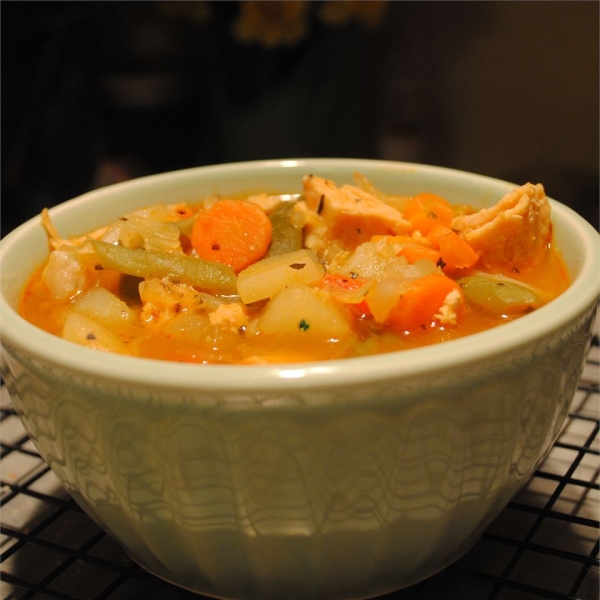 Lower Fat Chicken Vegetable Soup