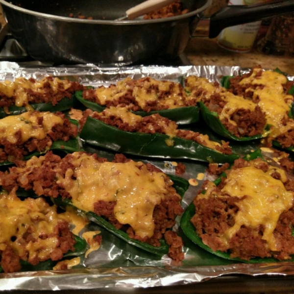 Vegetarian Stuffed Poblano Peppers