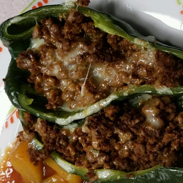 Vegetarian Stuffed Poblano Peppers