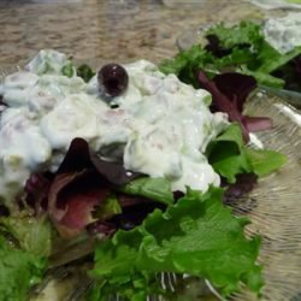 Avocado Salad with Bacon and Sour Cream