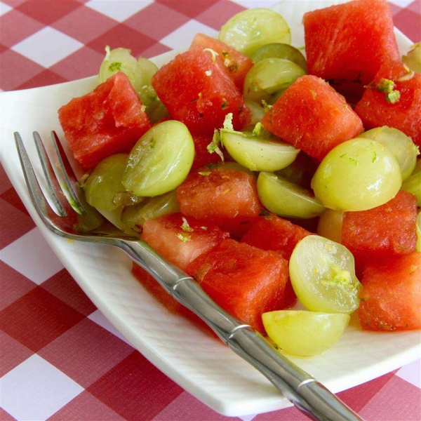 Watermelon Salad with Grapes and Citrus