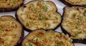 Turkish Vegetarian Eggplant Appetizer with Garlic and Walnuts