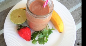 Strawberry-Lime-Cilantro Smoothie