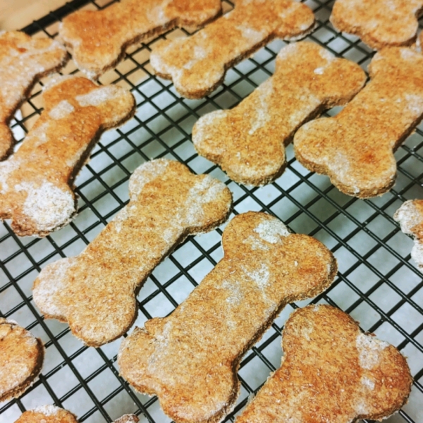 Peanut Butter and Banana Dog Biscuits