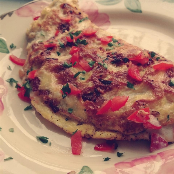 Mediterranean Three-Cheese Omelet