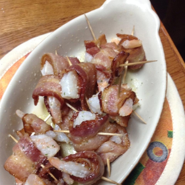 Garlic Lime Bacon-Wrapped Shrimp