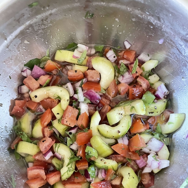 Tomato Cucumber Salad with Mint