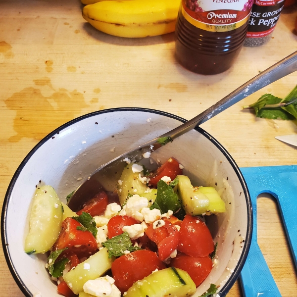 Tomato Cucumber Salad with Mint