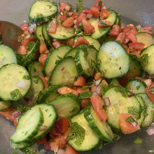 Tomato Cucumber Salad with Mint