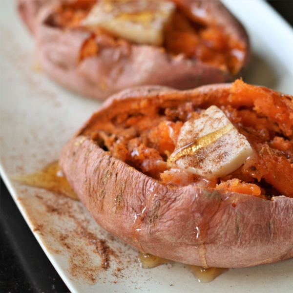 Microwaved Baked Sweet Potatoes