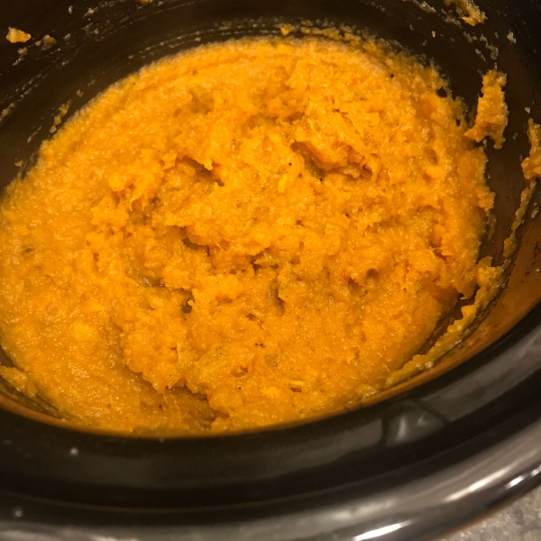 Mashed Sweet Potatoes in the Slow Cooker