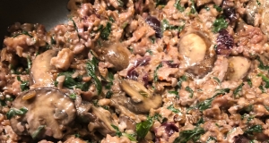 Farro, Sausage, and Spinach Dinner