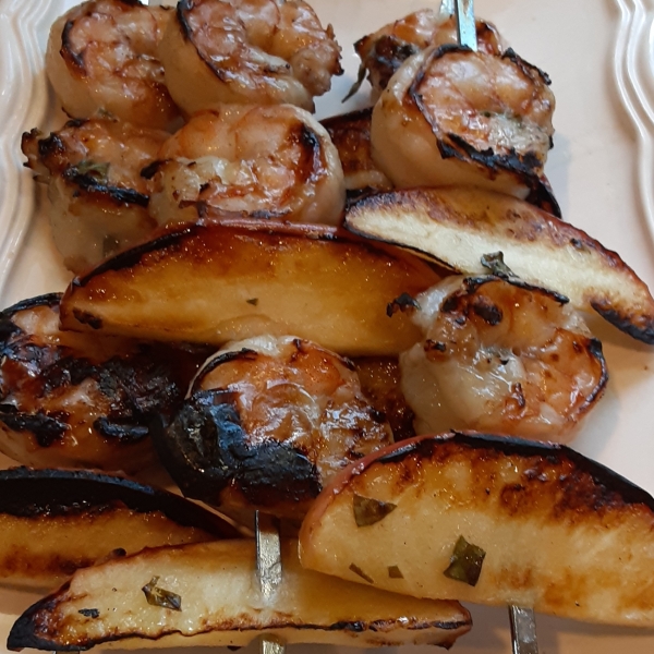 Grilled Shrimp and Apple Skewers