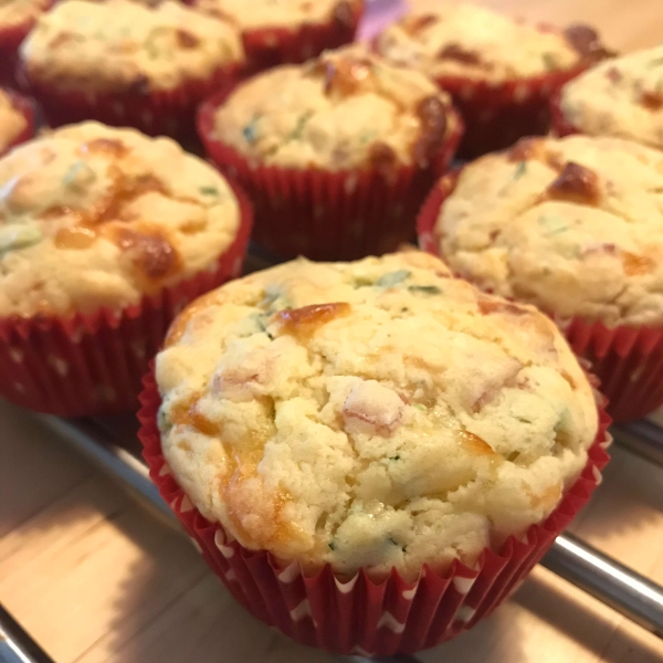 Spam®, Cheese, and Spinach Muffins