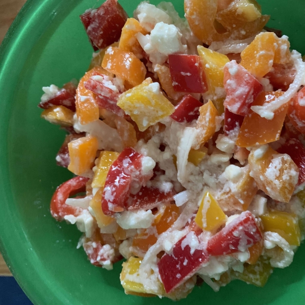 Bell Pepper, Tomato, and Feta Salad