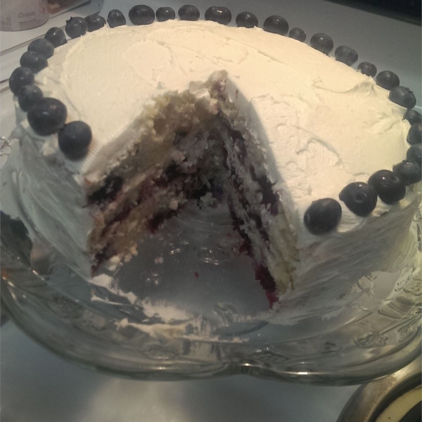 Blueberry Lemon Cake with Buttercream Frosting