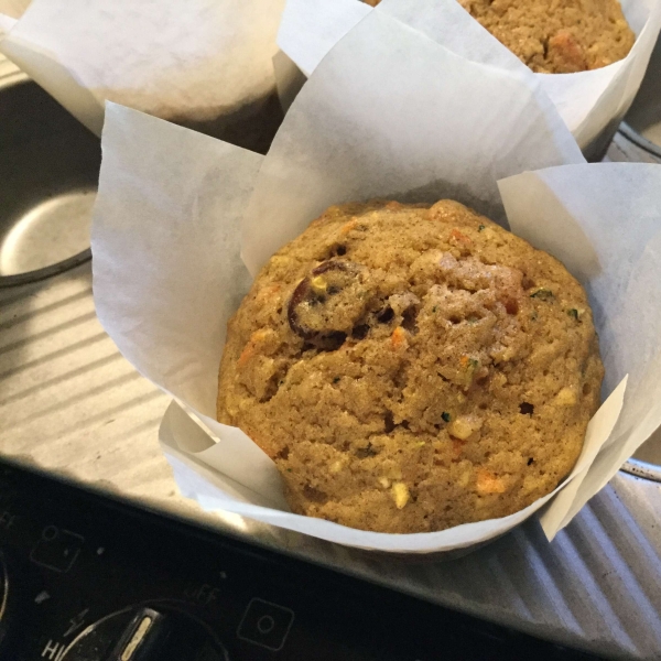 Spiced Zucchini Carrot Muffins