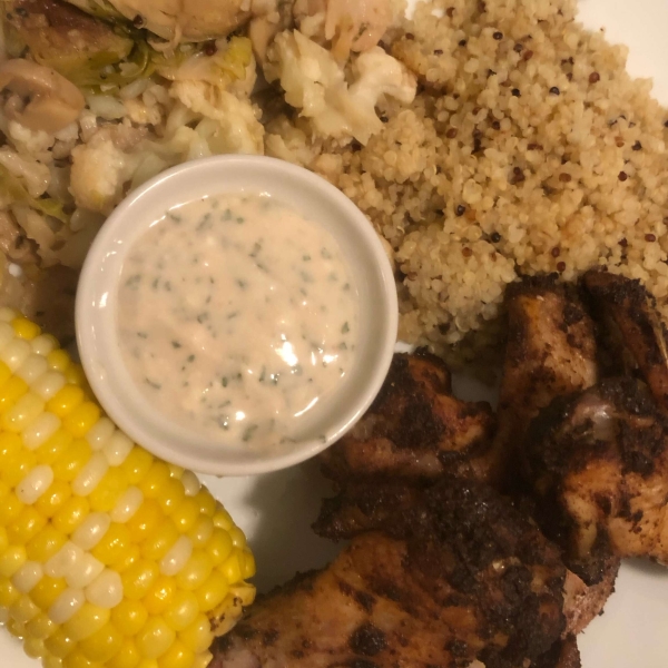 Crispy Baked Moroccan Chicken Wings with Yogurt Dip