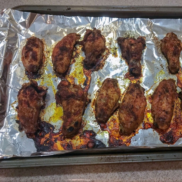 Crispy Baked Moroccan Chicken Wings with Yogurt Dip