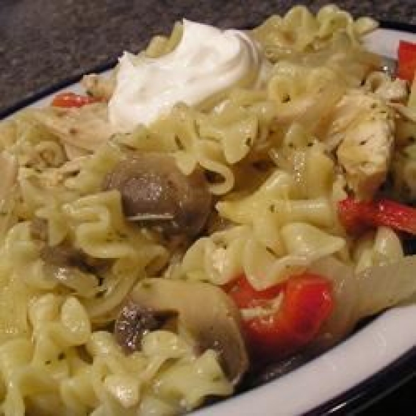 Lime Chicken and Mushroom Pasta