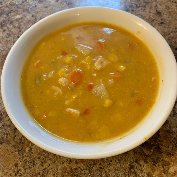 Hearty Corn and Pumpkin Soup