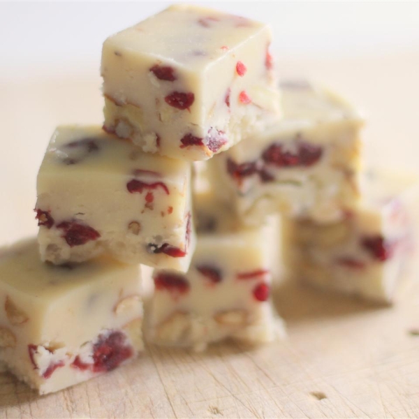 White Cranberry Walnut Nutmeg Fudge