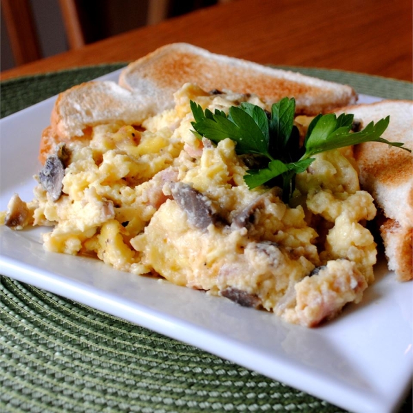 Ham and Mushroom Baked Eggs