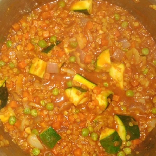 Red Lentils with Veggies