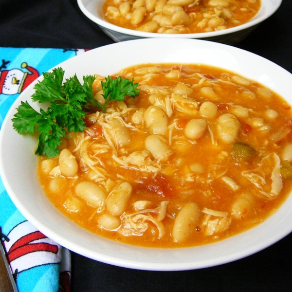 White Chicken Chili with Salsa